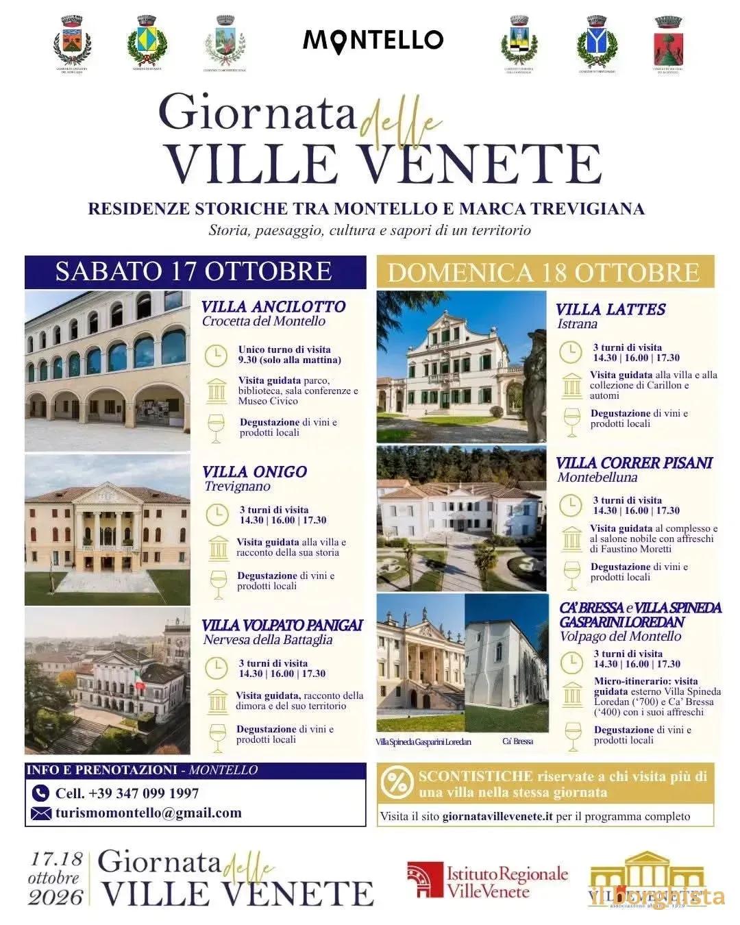 Locandina calendario eventi ottobre 2026 a Crocetta del Montello (Treviso)
