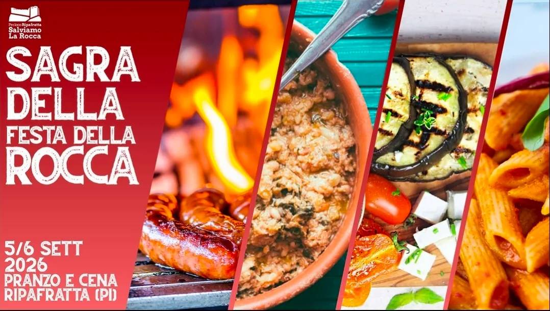 Locandina Sagra della Festa della Rocca 2026 a San Giuliano Terme (Pisa)