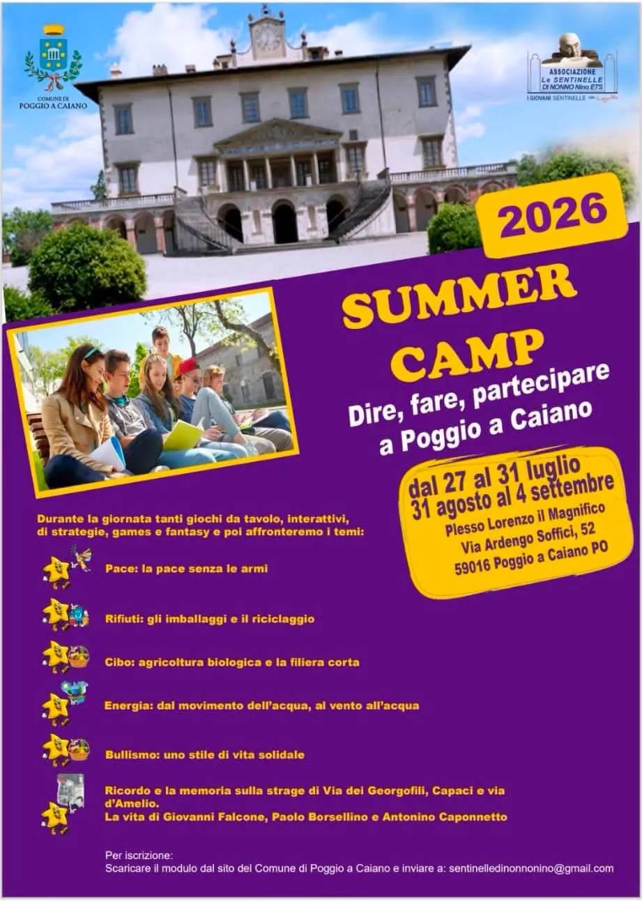 Locandina Summer Camp 2026 — Poggio a Caiano a Poggio a Caiano (Prato)