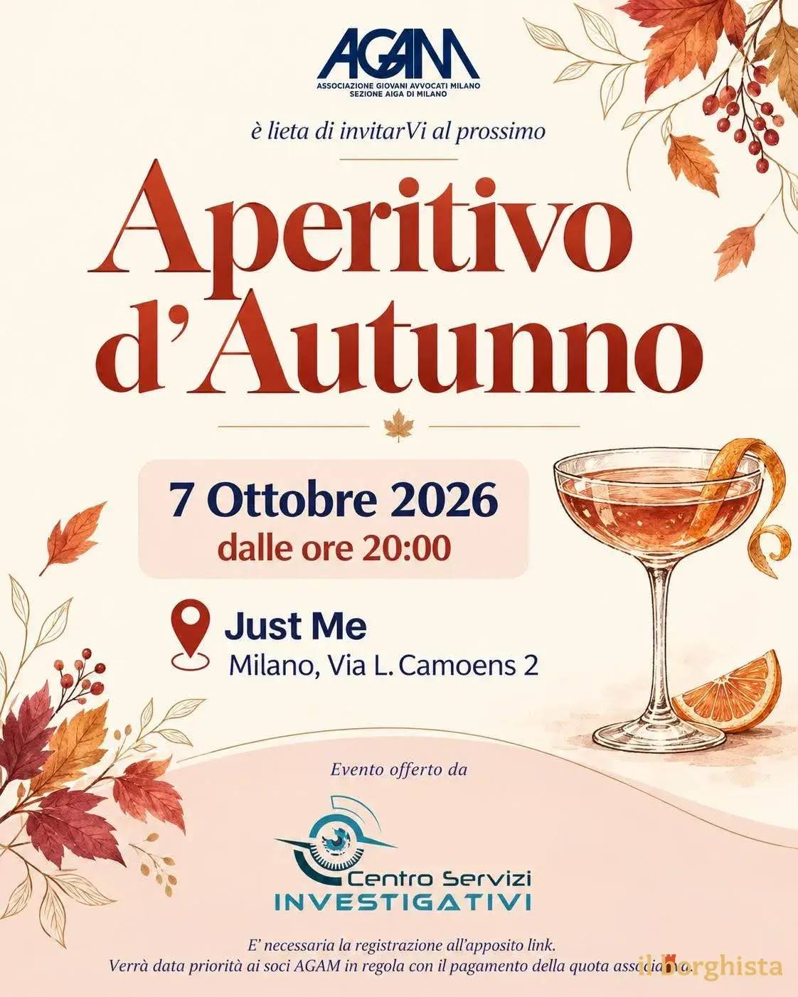 Locandina Aperitivo d'Autunno 2026 a Milano (Milano)