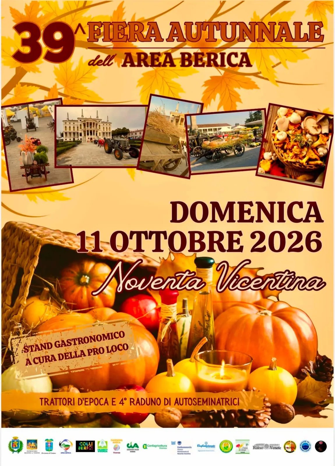 Locandina 39ª Fiera Autunnale dell'Area Berica 2026 a Noventa Vicentina (Vicenza)