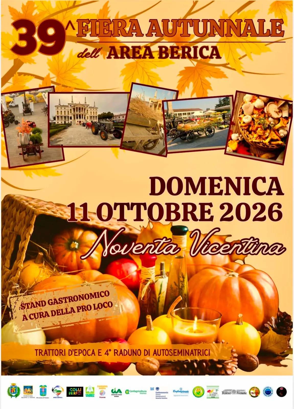 Locandina 39ª Fiera Autunnale dell'Area Berica 2026 a Noventa Vicentina (Vicenza)