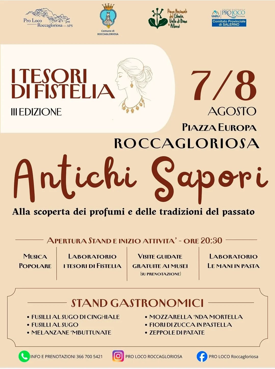 Locandina I Tesori di Fistelia — III Edizione 2026 a Roccagloriosa (Salerno)
