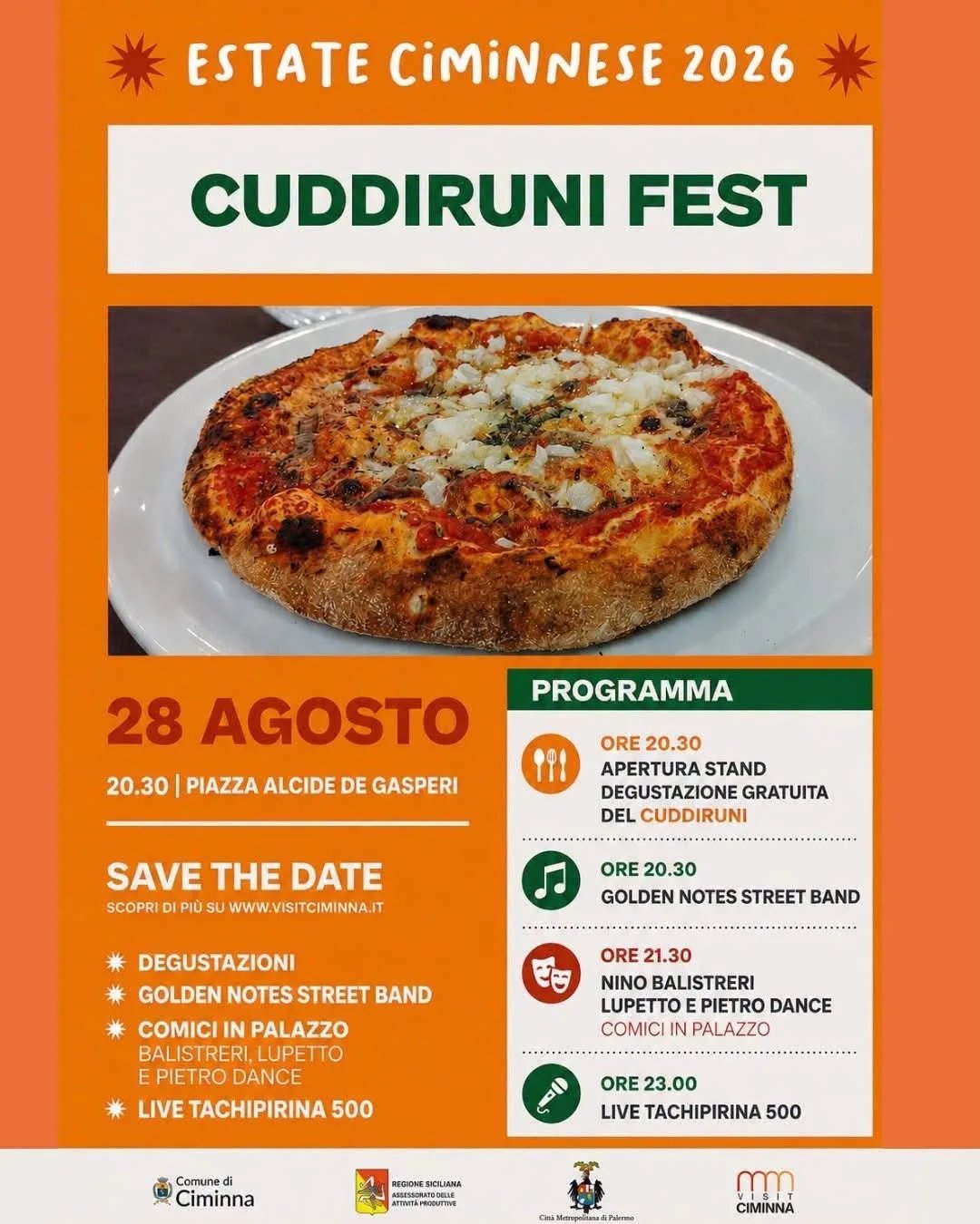 Locandina Estate Ciminne 2026 - Cuddiruni Fest a Ciminna (Palermo)