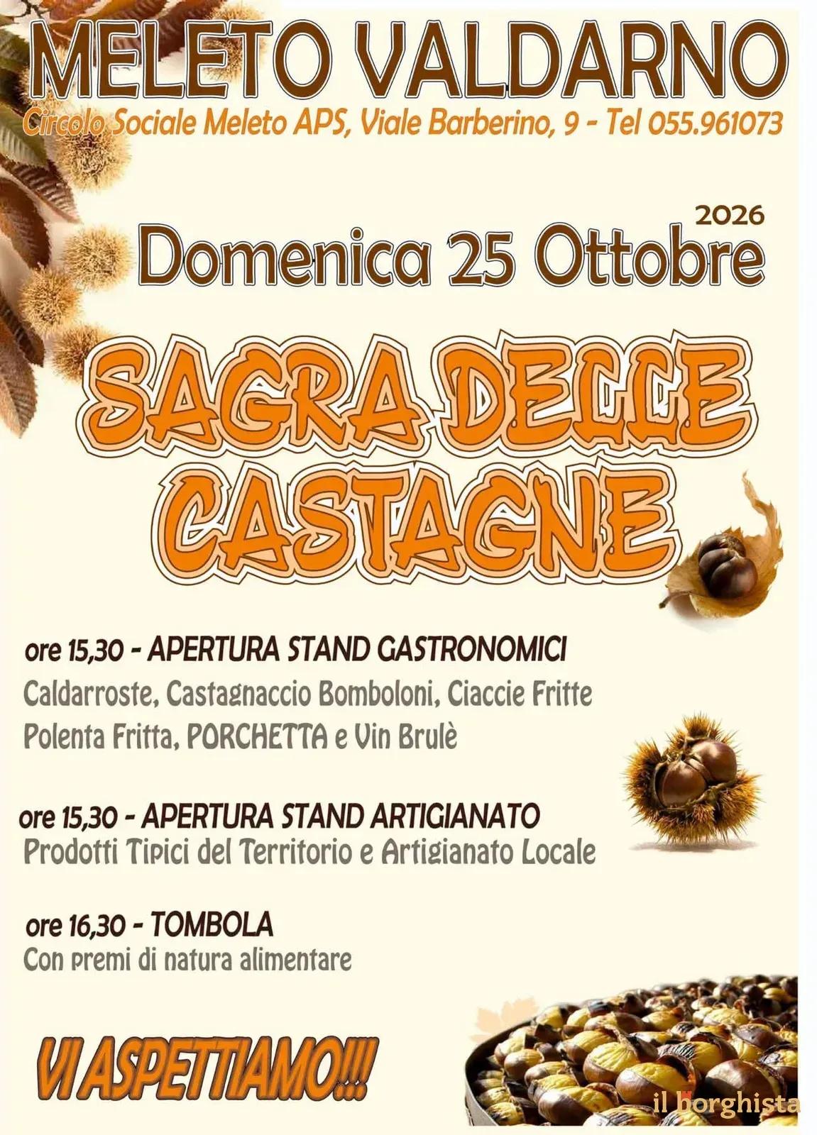 Locandina Sagra delle Castagne 2026 a Castelfranco Piandiscò (Firenze)