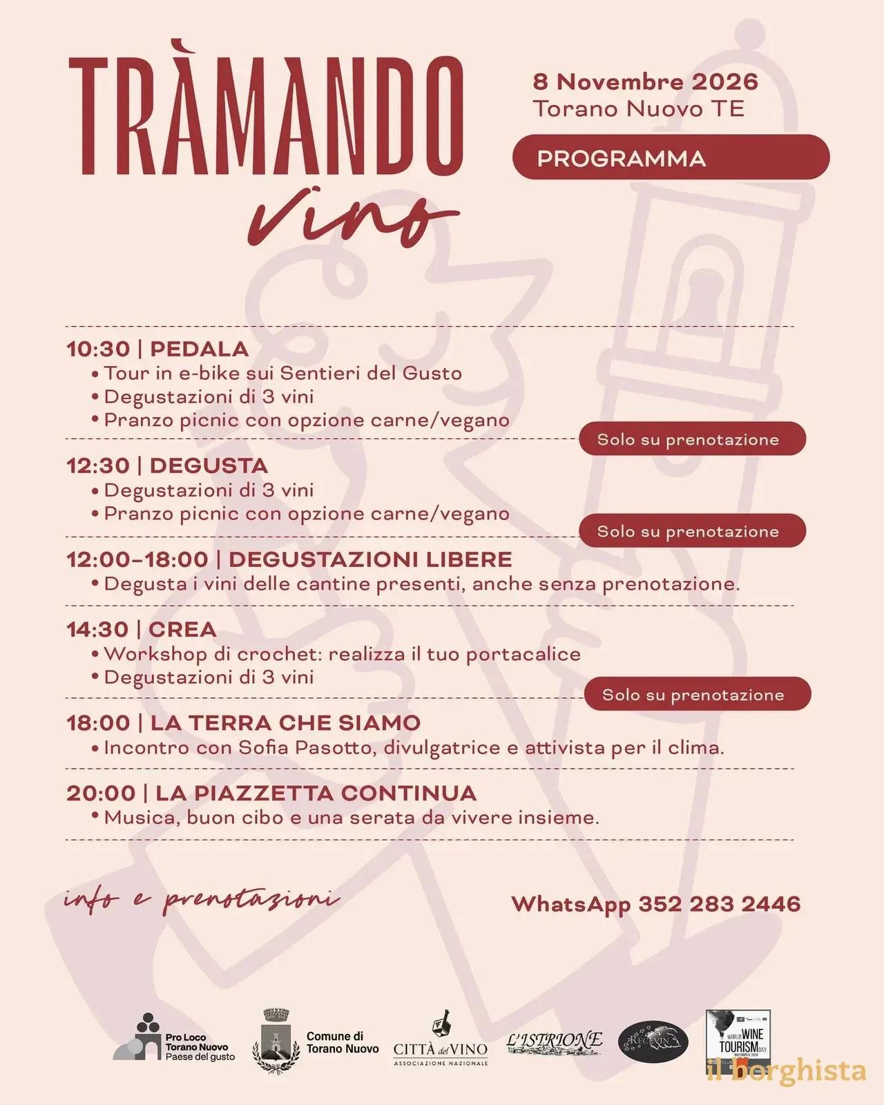Locandina Tràmando Vino 2026 a Torano Nuovo (Teramo)