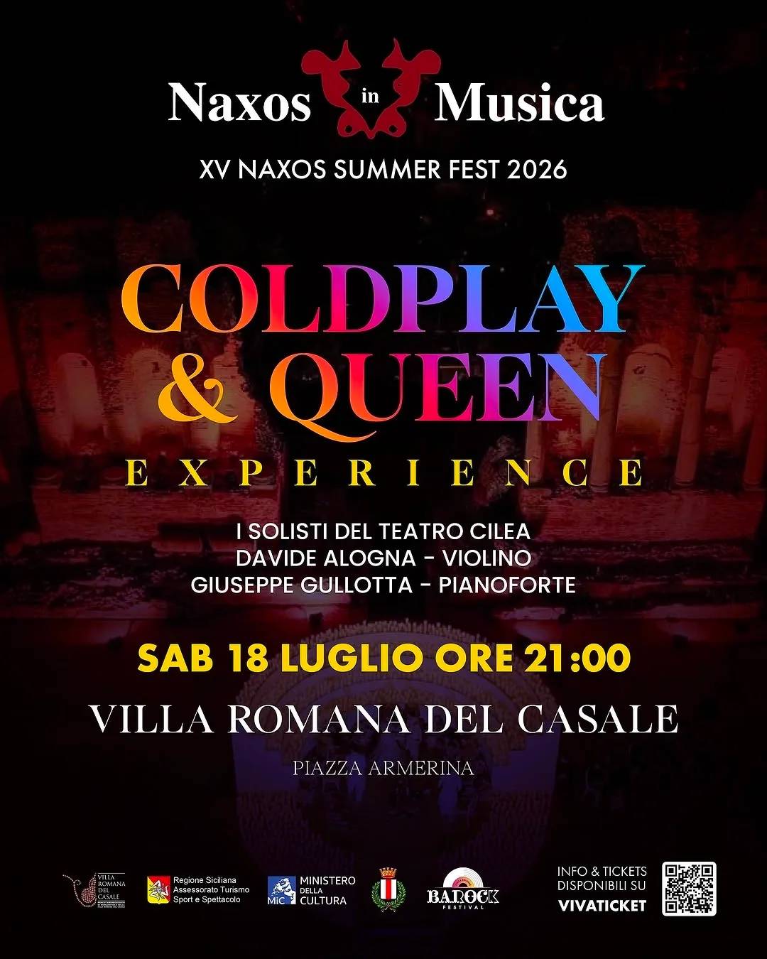 Locandina XV Naxos Summer Fest 2026 a Piazza Armerina (Enna)