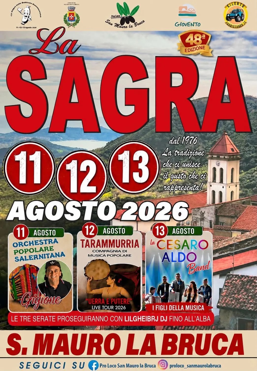 Locandina La Sagra — 48ª Edizione 2026 a San Mauro la Bruca (Salerno)