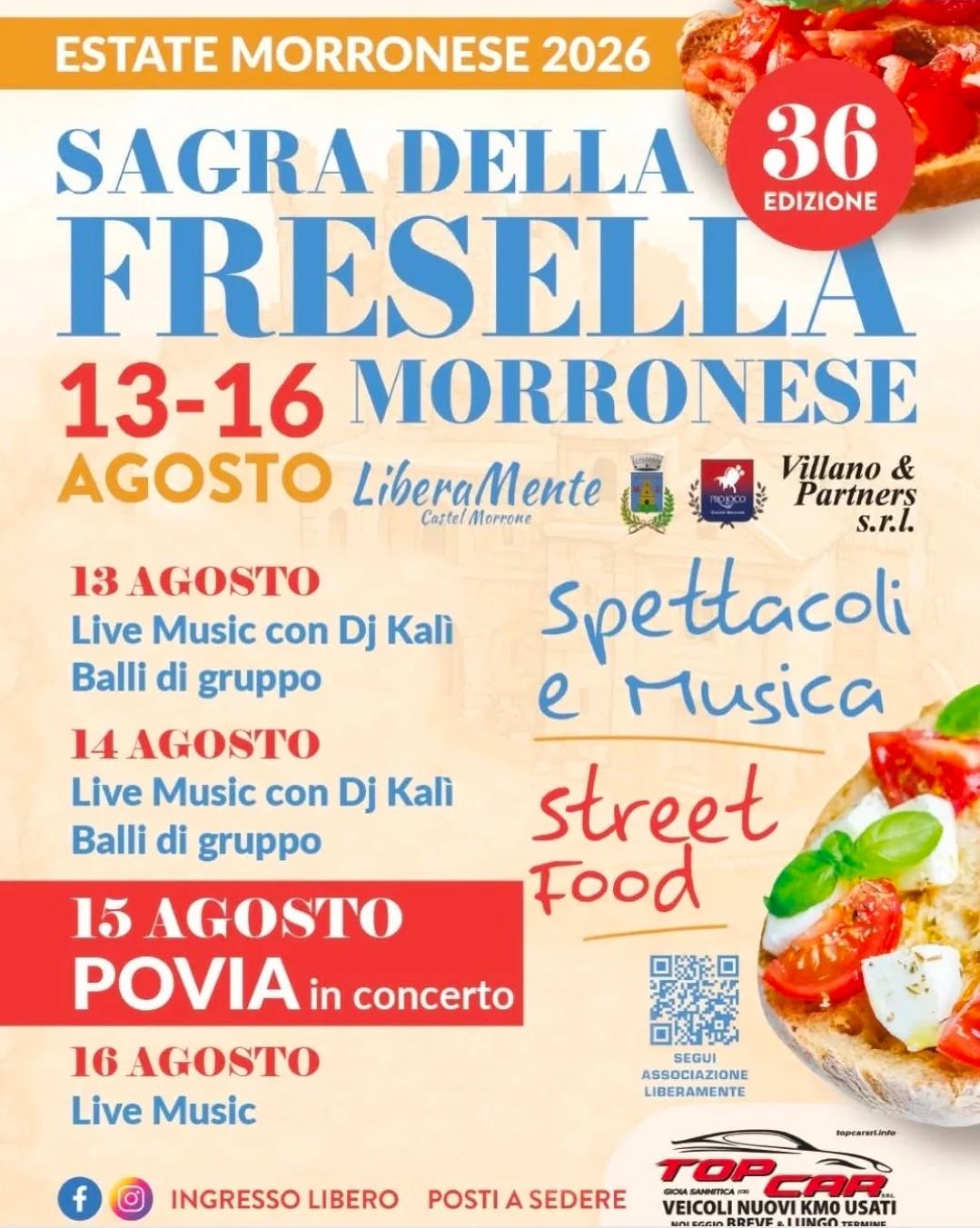 Povia in concerto - Sagra della Fresella — Castel Morrone