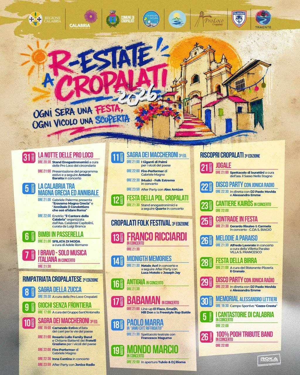 Locandina R-Estate a Cropalati 2026 a Cropalati (Cosenza)