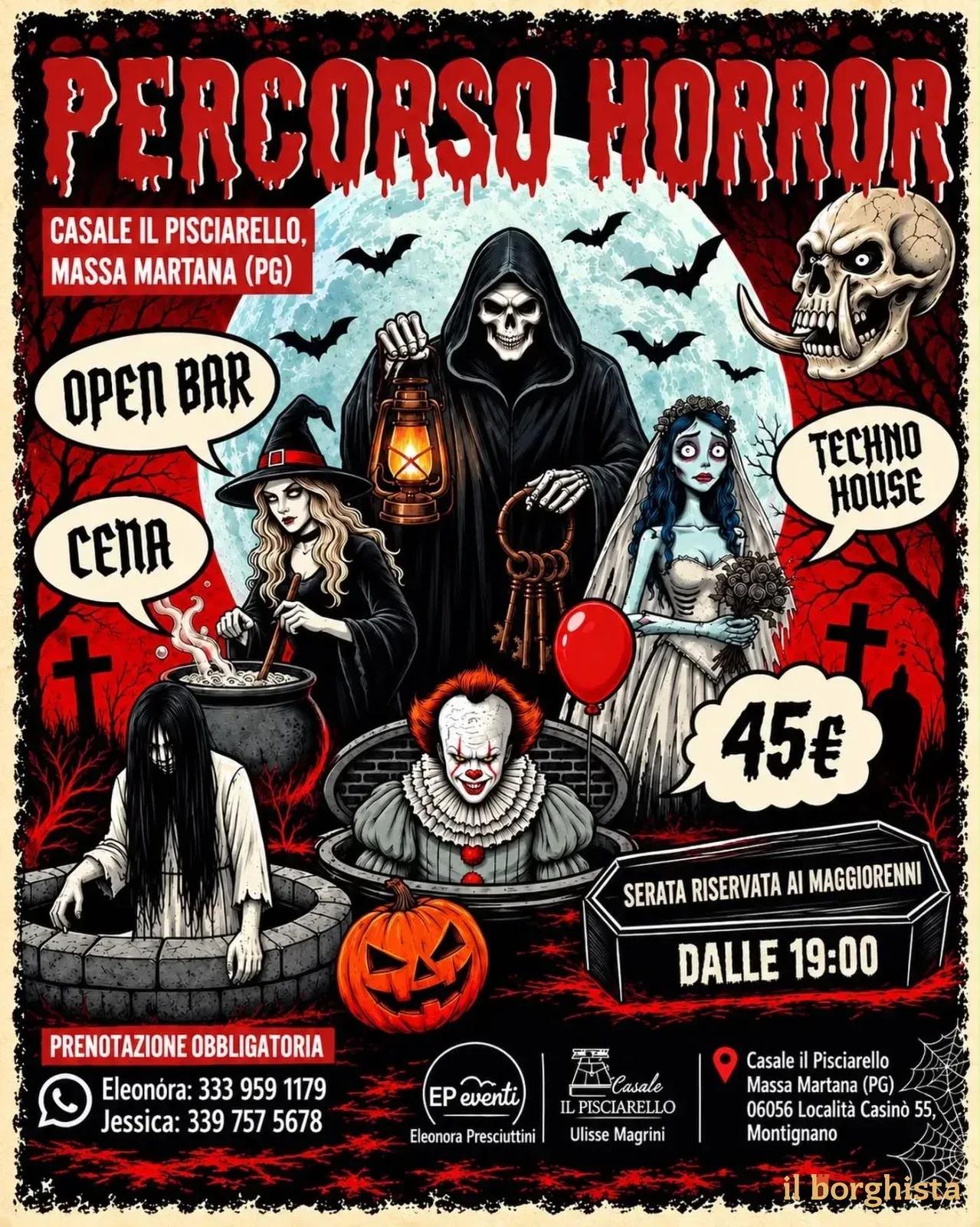 Locandina Percorso Horror 2026 a Massa Martana (Perugia)