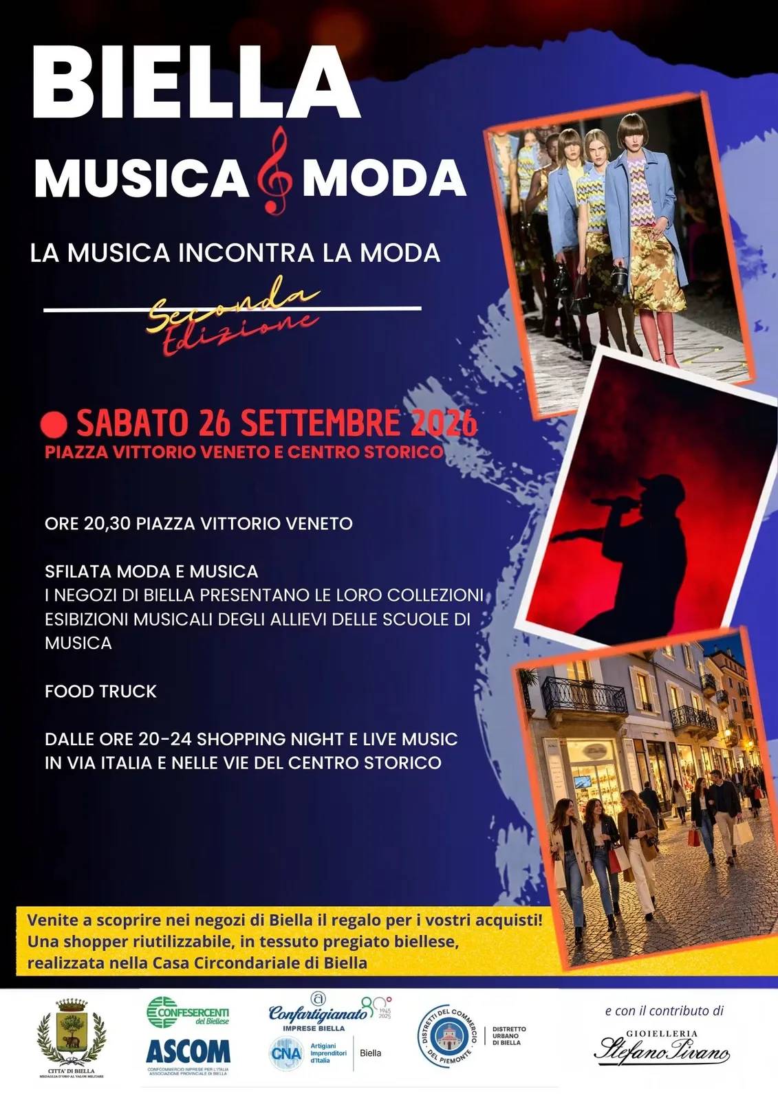 Locandina Seconda Edizione Biella Musica Moda 2026 a Biella (Biella)