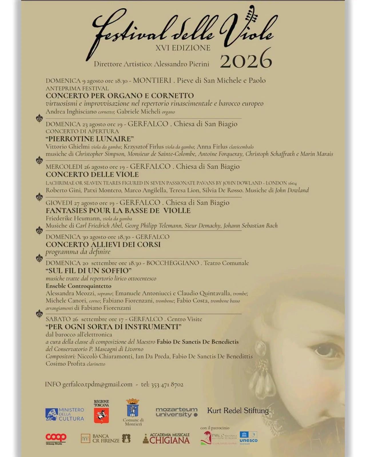 Locandina calendario eventi estate 2026 a Montieri (Grosseto)