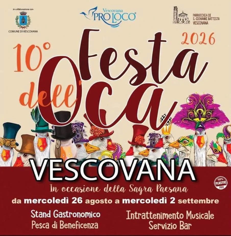 Locandina 10ª Festa dell’Oca 2026 a Vescovana (Padova)