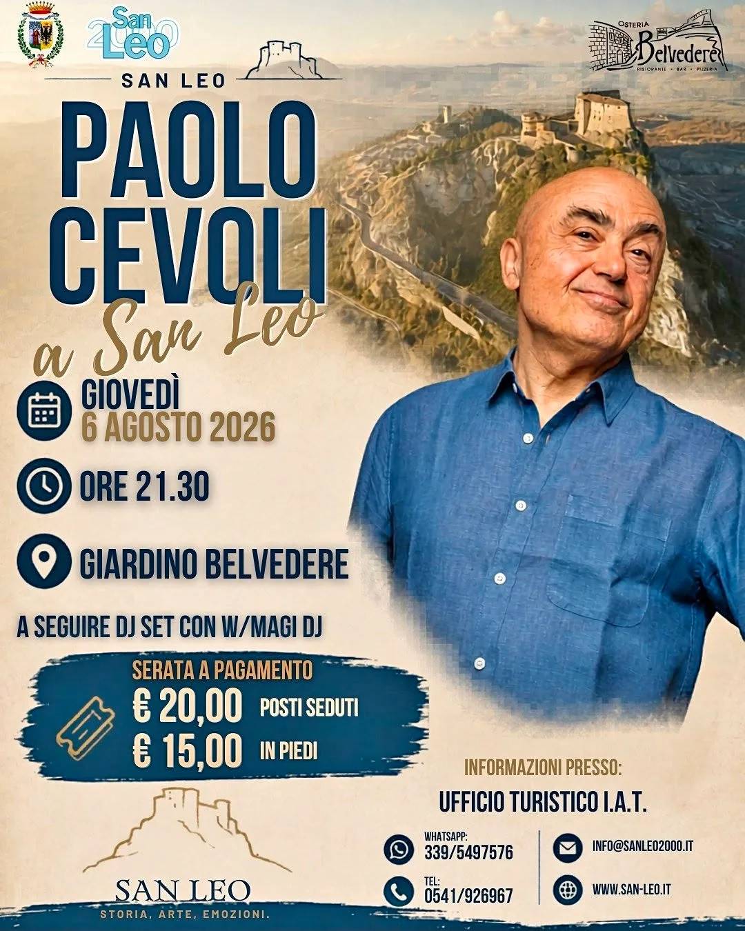 Locandina Paolo Cevoli a San Leo 2026 a San Leo (Rimini)