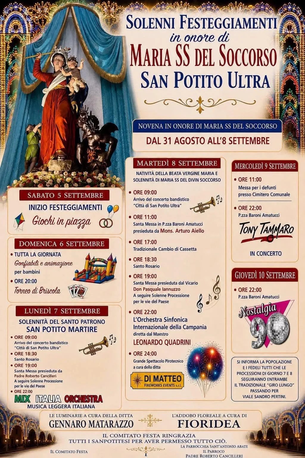 Locandina Maria SS 2026 a San Potito Ultra (Avellino)