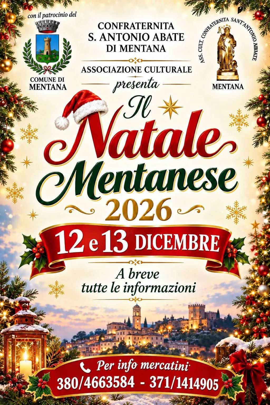 Locandina Il Natale Mentanese 2026 a Mentana (Roma)