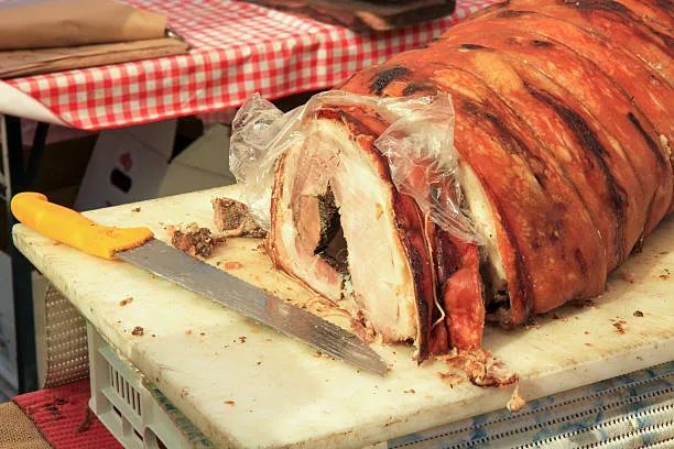 Locandina Sagra della Porchetta a Poggio Bustone (Rieti)