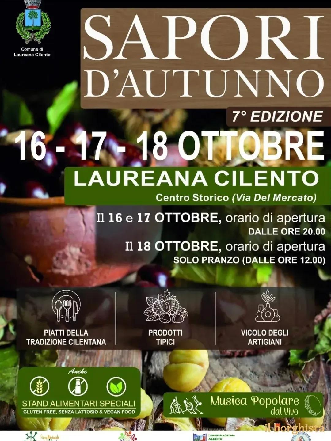 Locandina 7° Sapori d'Autunno 2026 a Laureana Cilento (Salerno)