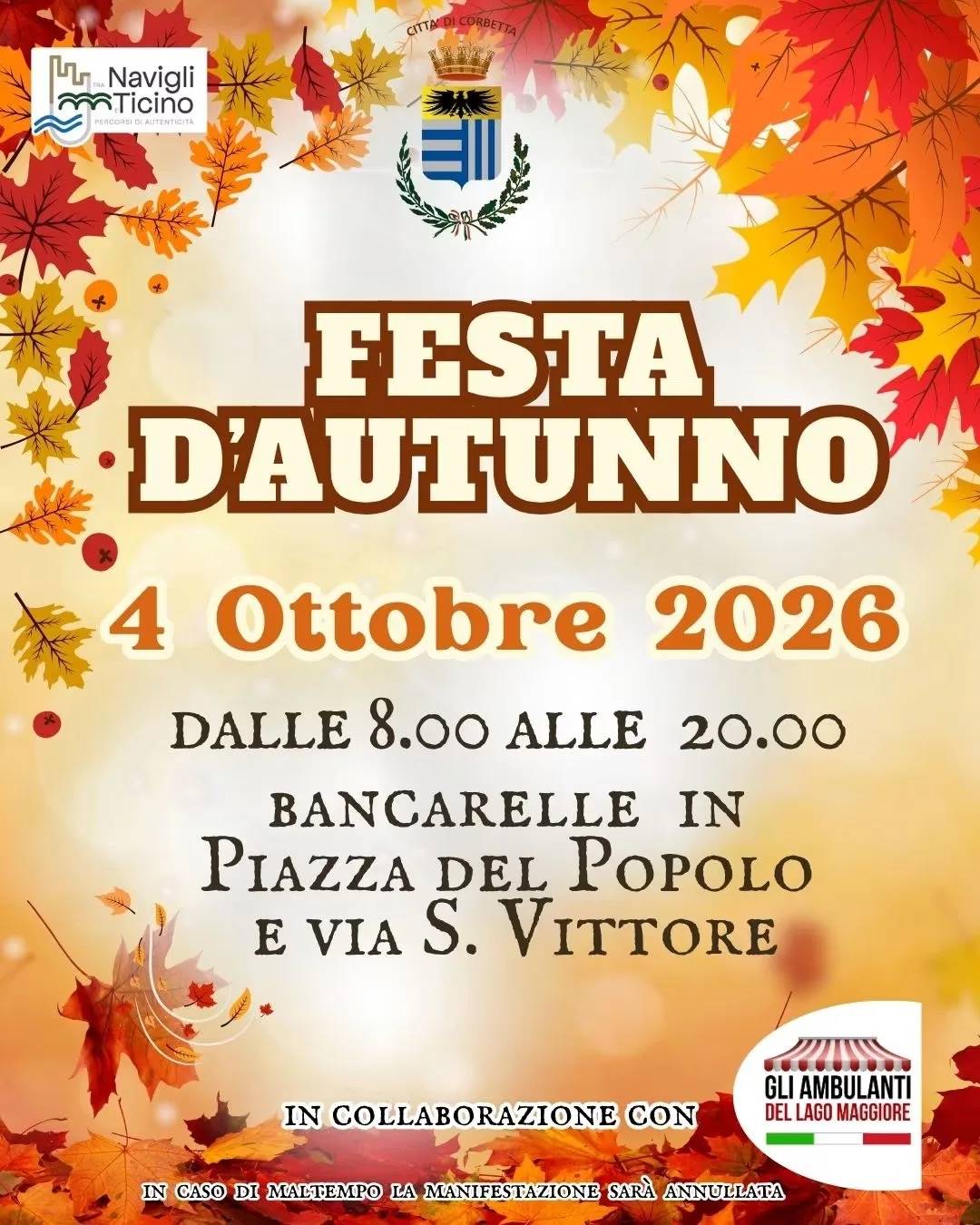Locandina Festa d'Autunno 2026 a Corbetta (Milano)
