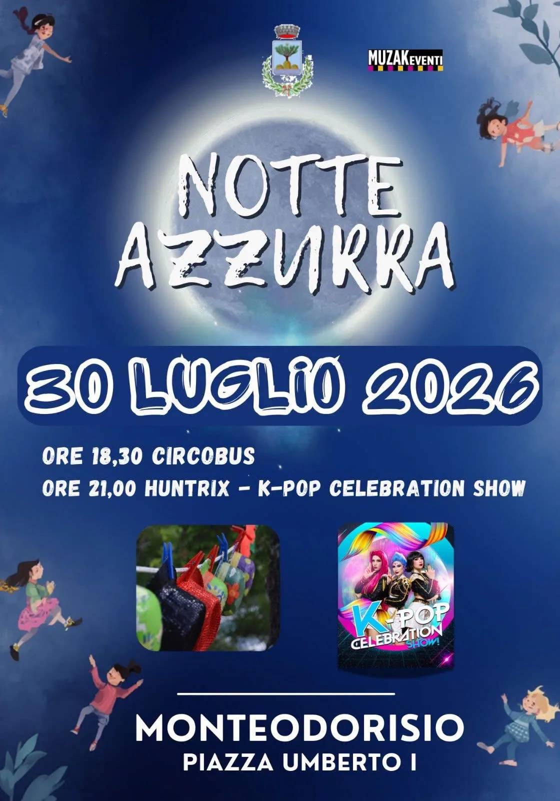 Locandina Notte Azzurra 2026 a Monteodorisio (Chieti)