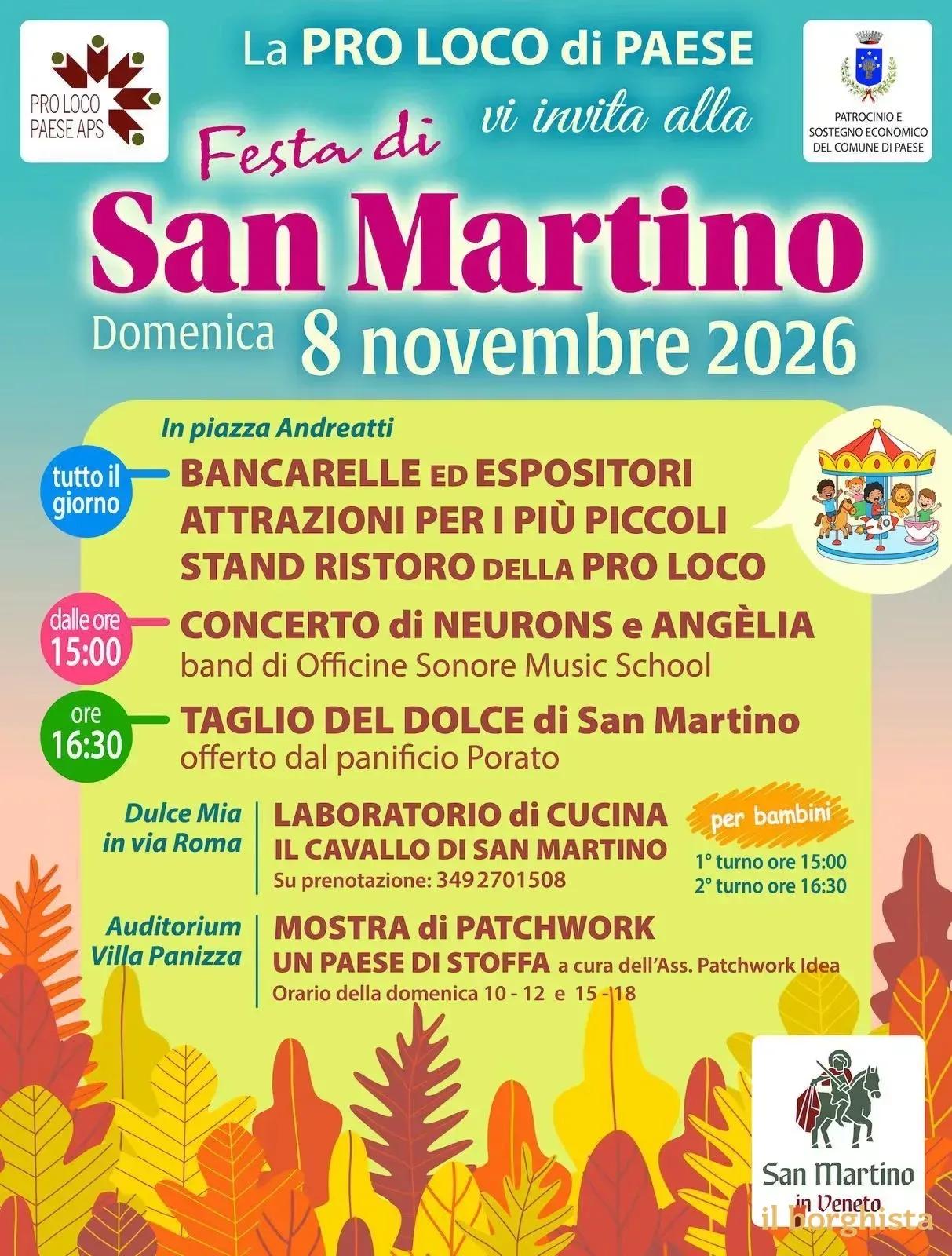 Locandina Festa di San Martino 2026 a Paese (Treviso)