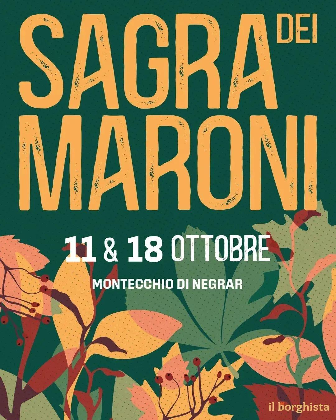Locandina Sagra dei Maroni 2026 a Montecchio di Negrar (Verona)