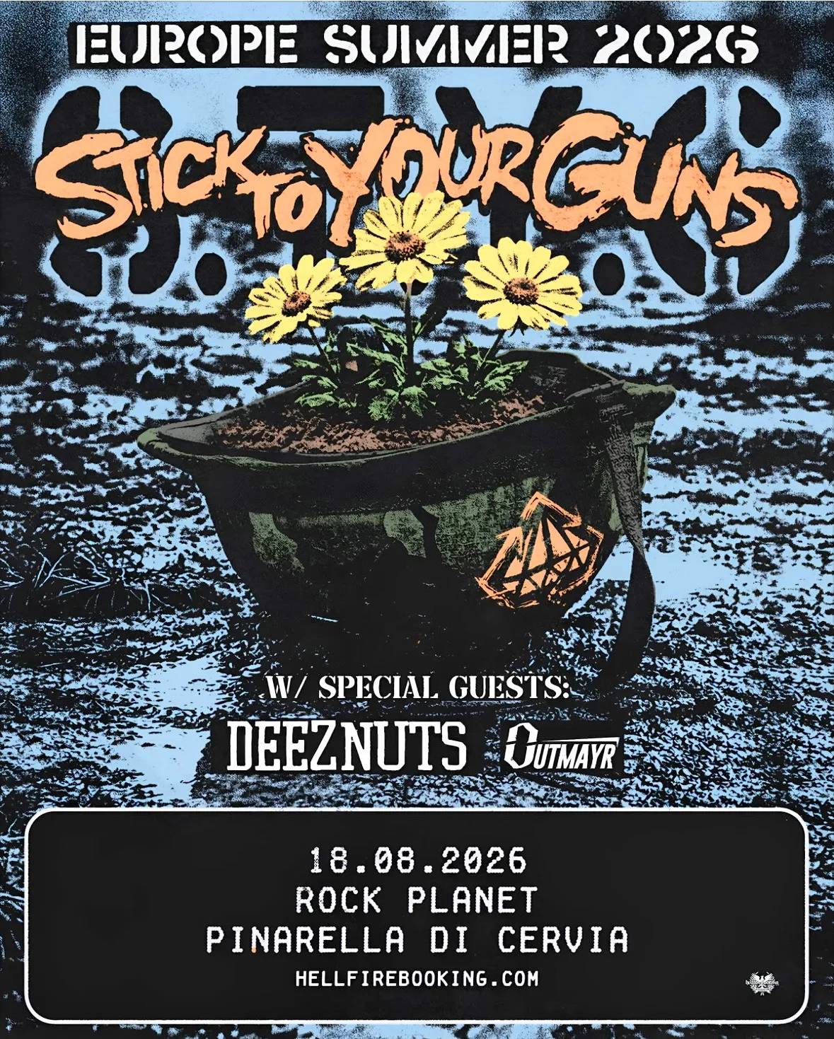 Locandina Stick to Your Guns Europe Summer 2026 a Cervia (Ravenna)
