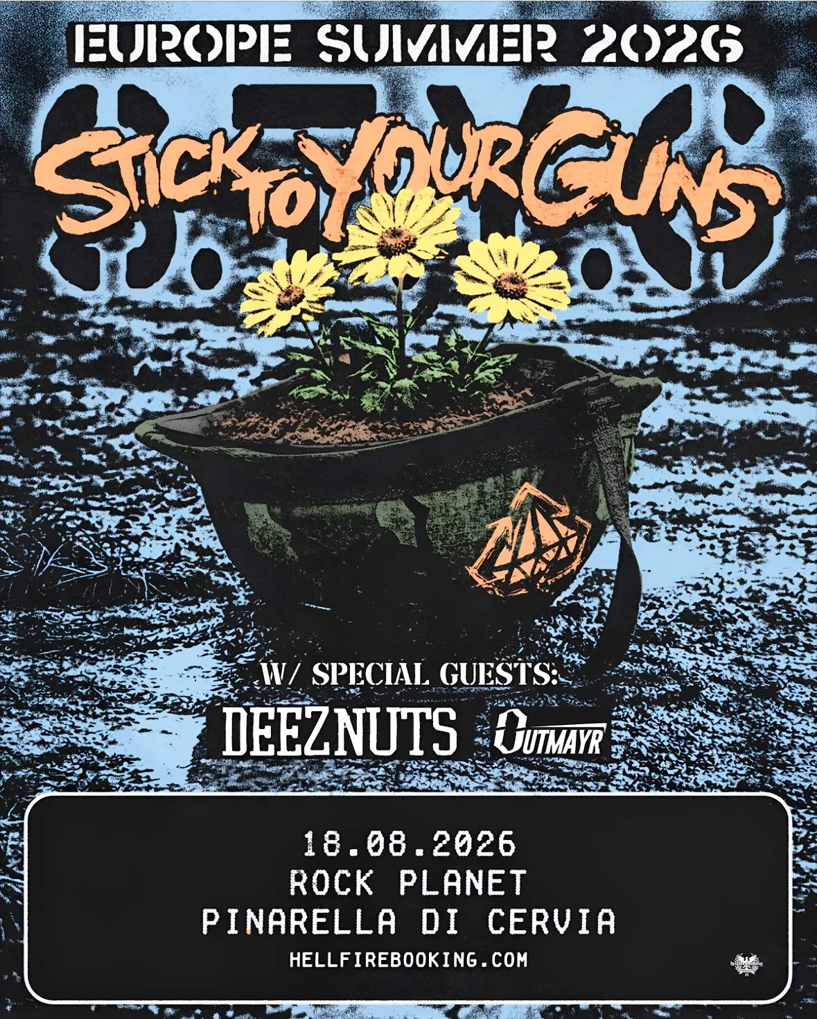 Locandina Stick to Your Guns Europe Summer 2026 a Cervia (Ravenna)