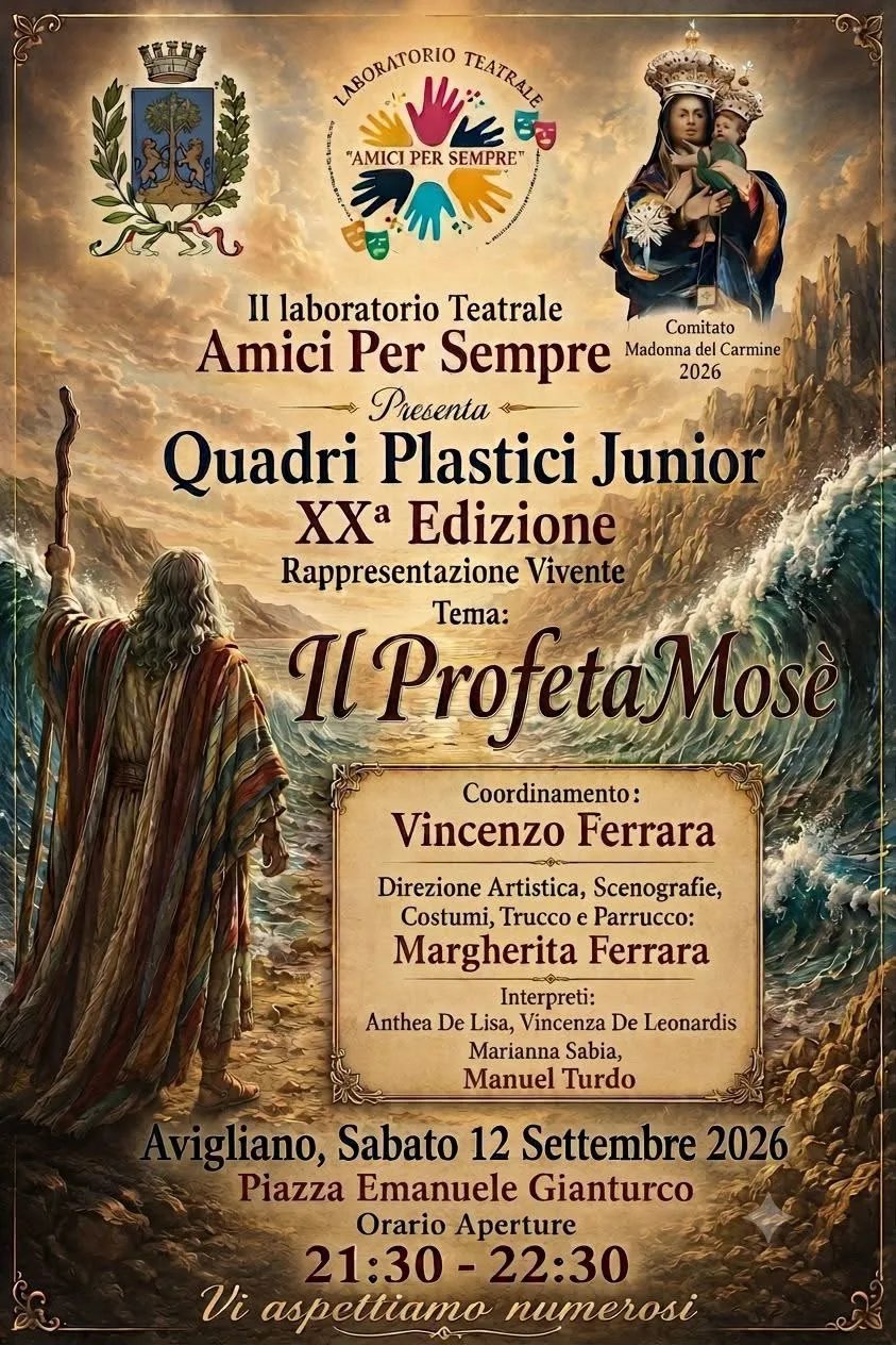 Locandina XXª Edizione Quadri Plastici Junior 2026 a Avigliano (Potenza)