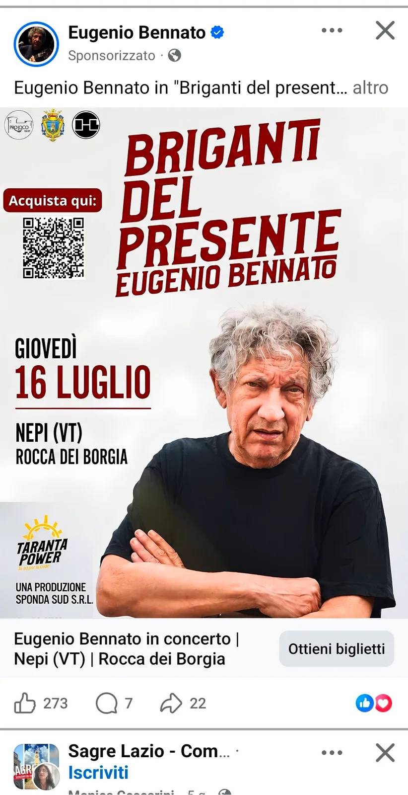 Locandina Briganti del Presente 2026 a Nepi (Viterbo)