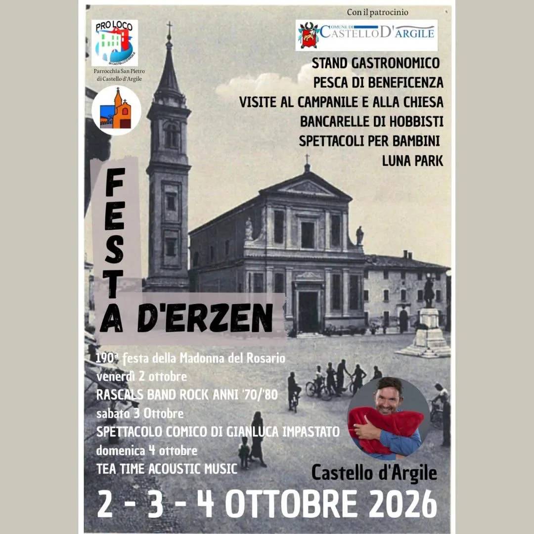 Locandina Festa d'Erzen 2026 a Castello d'Argile (Bologna)