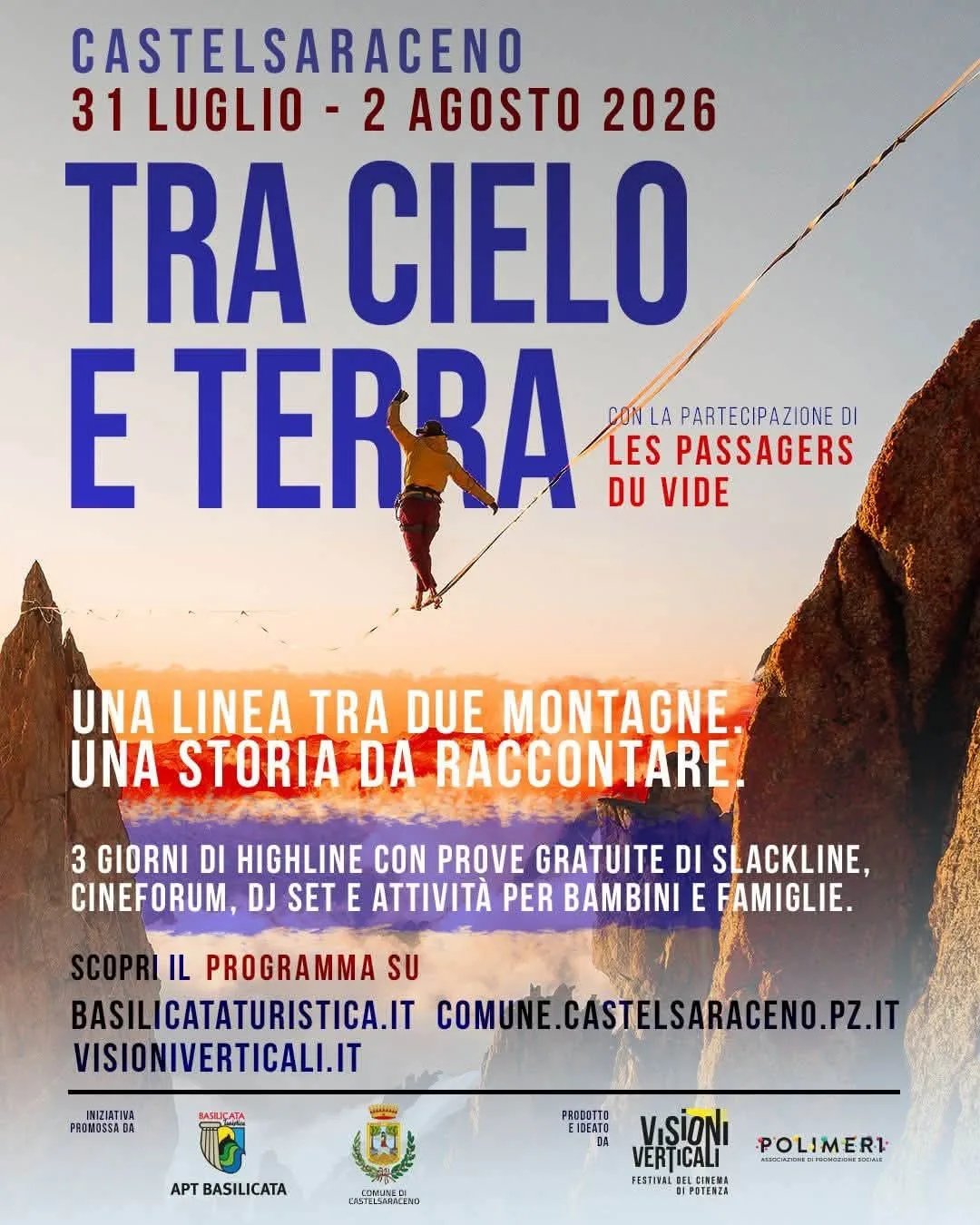 Locandina Tra Cielo e Terra 2026 a Castelsaraceno (Potenza)