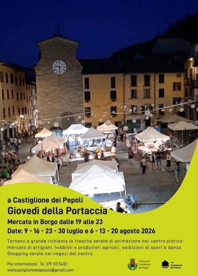 Locandina Giovedì della Portaccia 2026 a Castiglione dei Pepoli (Bologna)