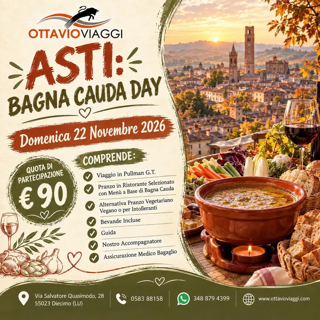 Locandina Asti: Bagna Cauda Day 2026 a Diecimo (LU)
