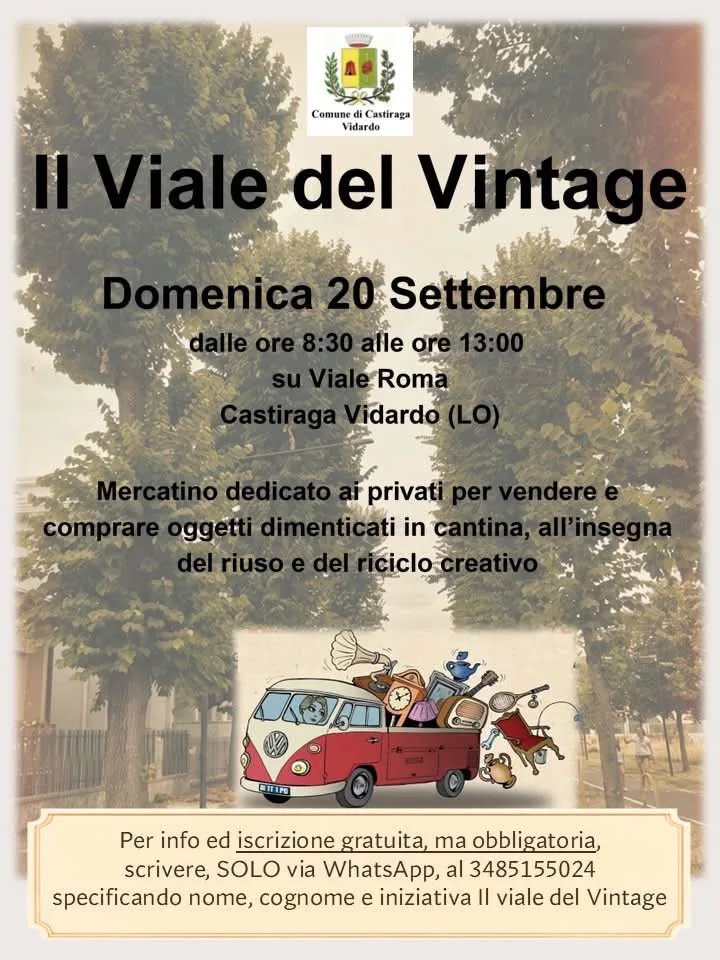Locandina Il Viale del Vintage 2026 a Castiraga Vidardo (Lodi)