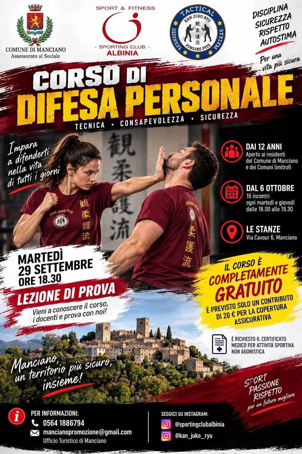 Locandina calendario eventi settembre 2026 a Manciano (Grosseto)