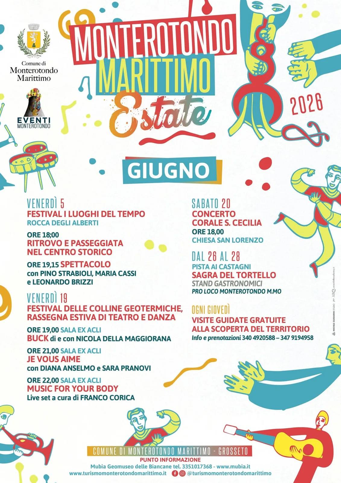 Locandina Festival I Luoghi del Tempo 2026 a Monterotondo Marittimo (Grosseto)