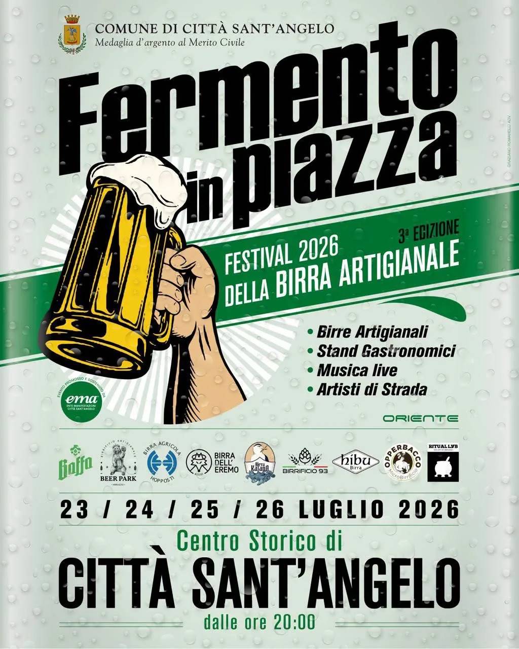 Locandina 3ª Edizione Fermento in Piazza 2026 a Città Sant'Angelo (Pescara)