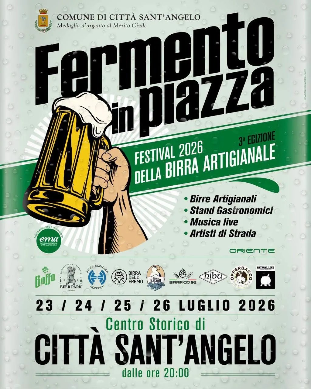 Locandina 3ª Edizione Fermento in Piazza 2026 a Città Sant'Angelo (Pescara)