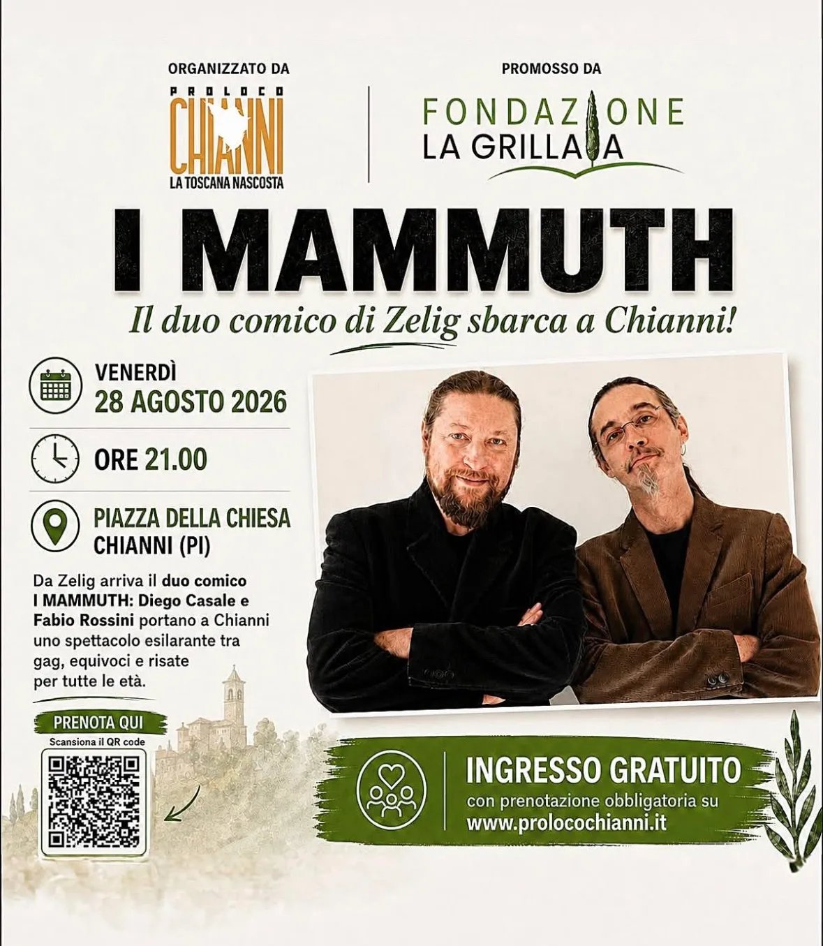Locandina I Mammuth a Chianni 2026 a Chianni (Pisa)