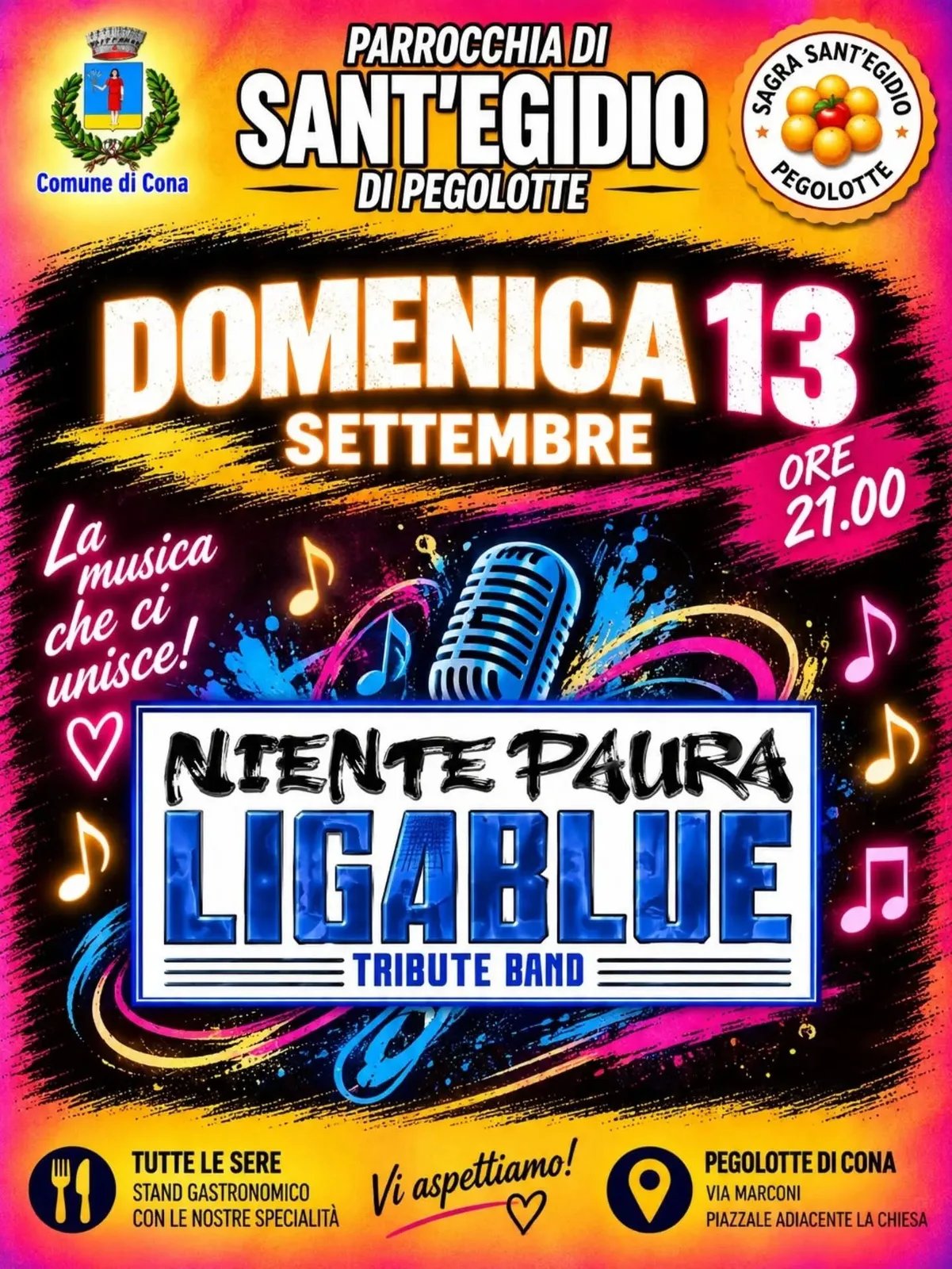 Locandina Sagra Sant'Egidio Pegolotte 2026 a Cona (Venezia)