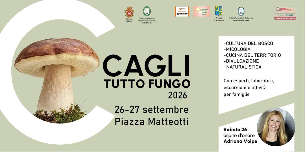 Locandina Cagli Tutto Fungo 2026 a Cagli (Pesaro e Urbino)