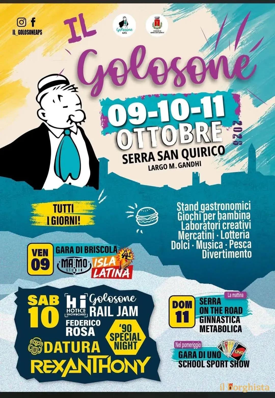 Locandina Il Golosone 2026 a Serra San Quirico (Ancona)