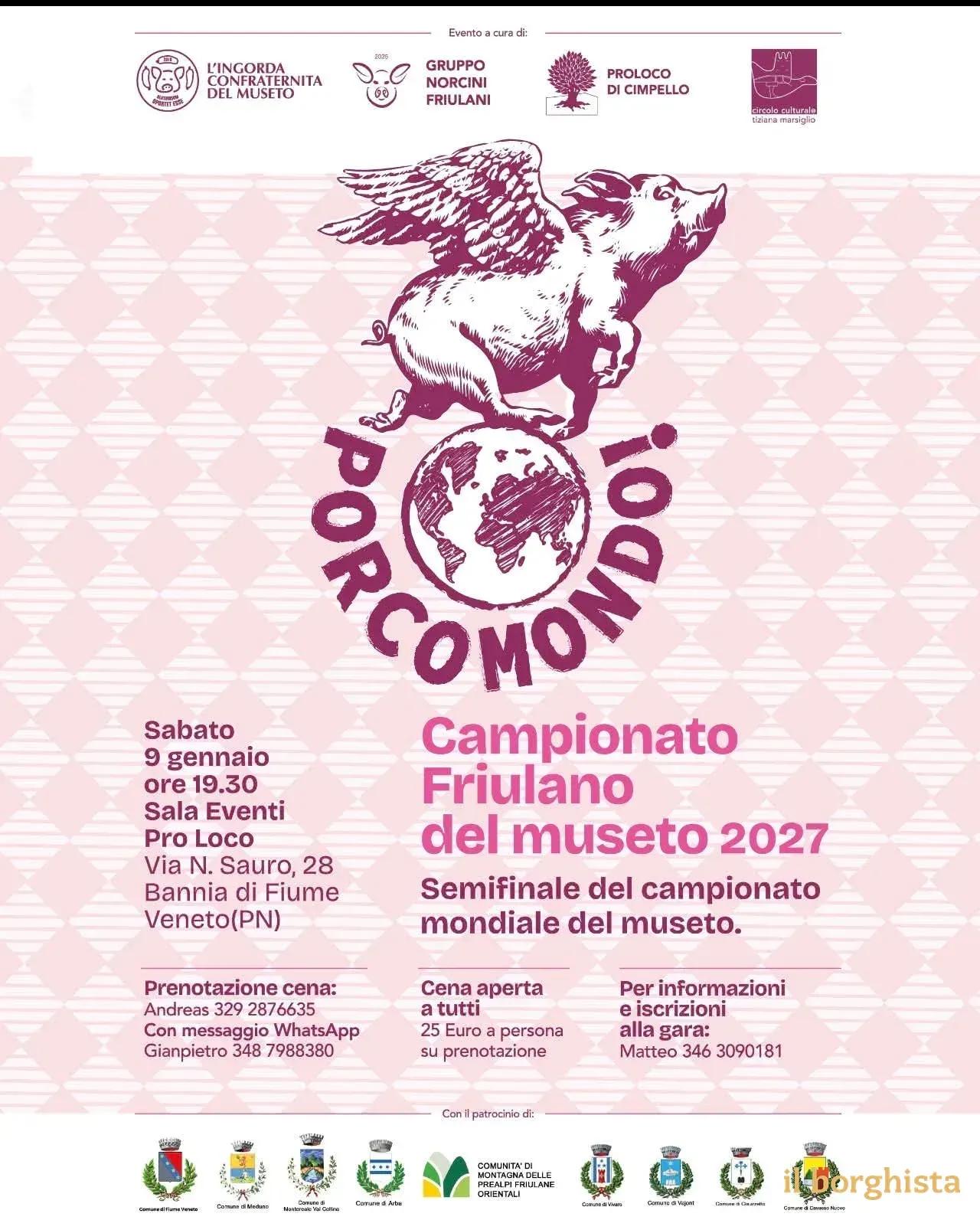 Locandina Campionato Friulano del Museto 2027 a Fiume Veneto (PN)