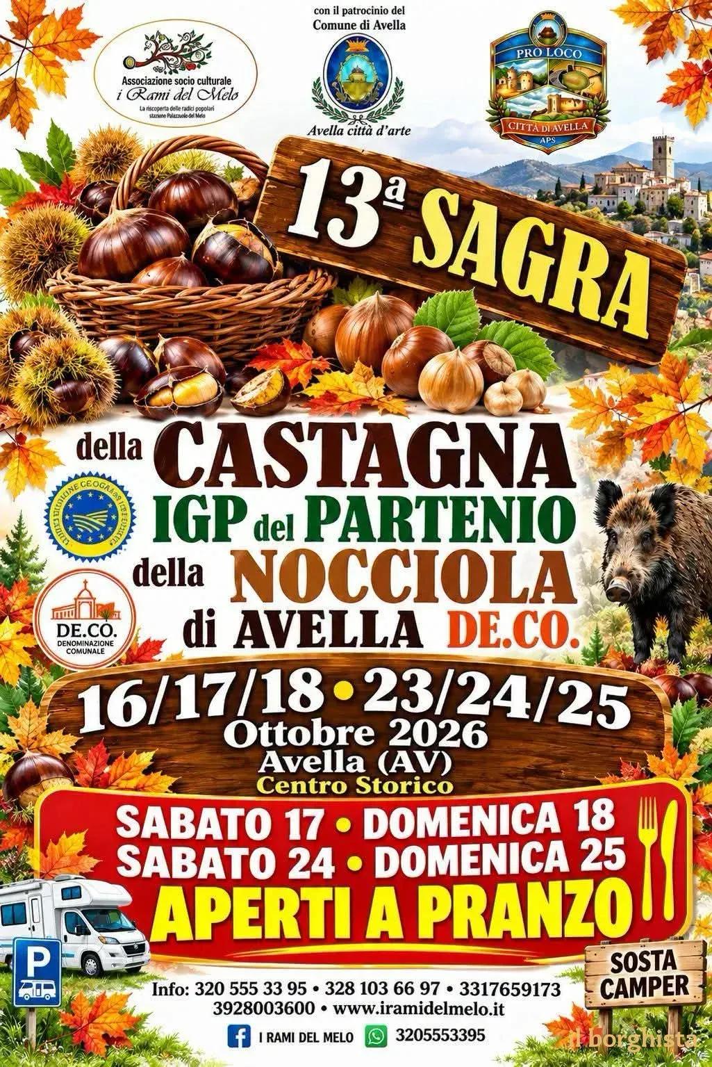 Locandina calendario eventi ottobre 2026 a Avella (Avellino)