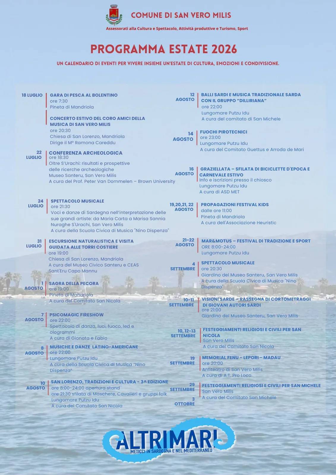 Locandina Gara di Pesca al Bolentino 2026 a San Vero Milis (Oristano)