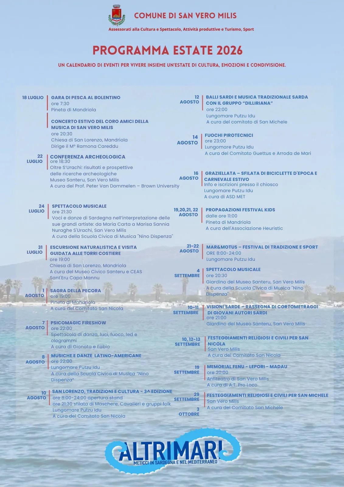 Locandina Gara di Pesca al Bolentino 2026 a San Vero Milis (Oristano)