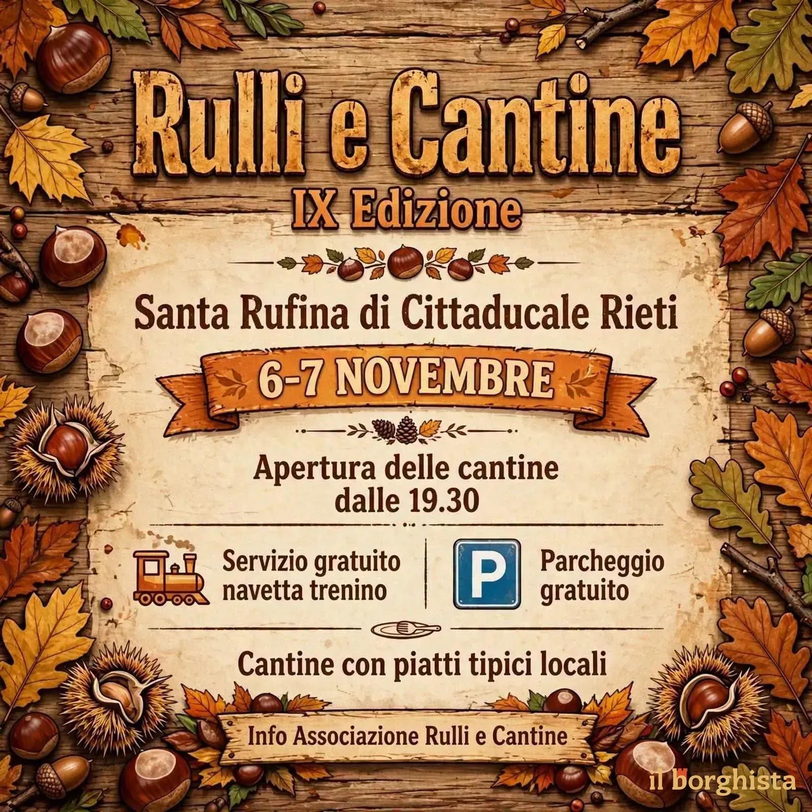 Locandina IX Rulli e Cantine 2026 a Cittaducale (Rieti)