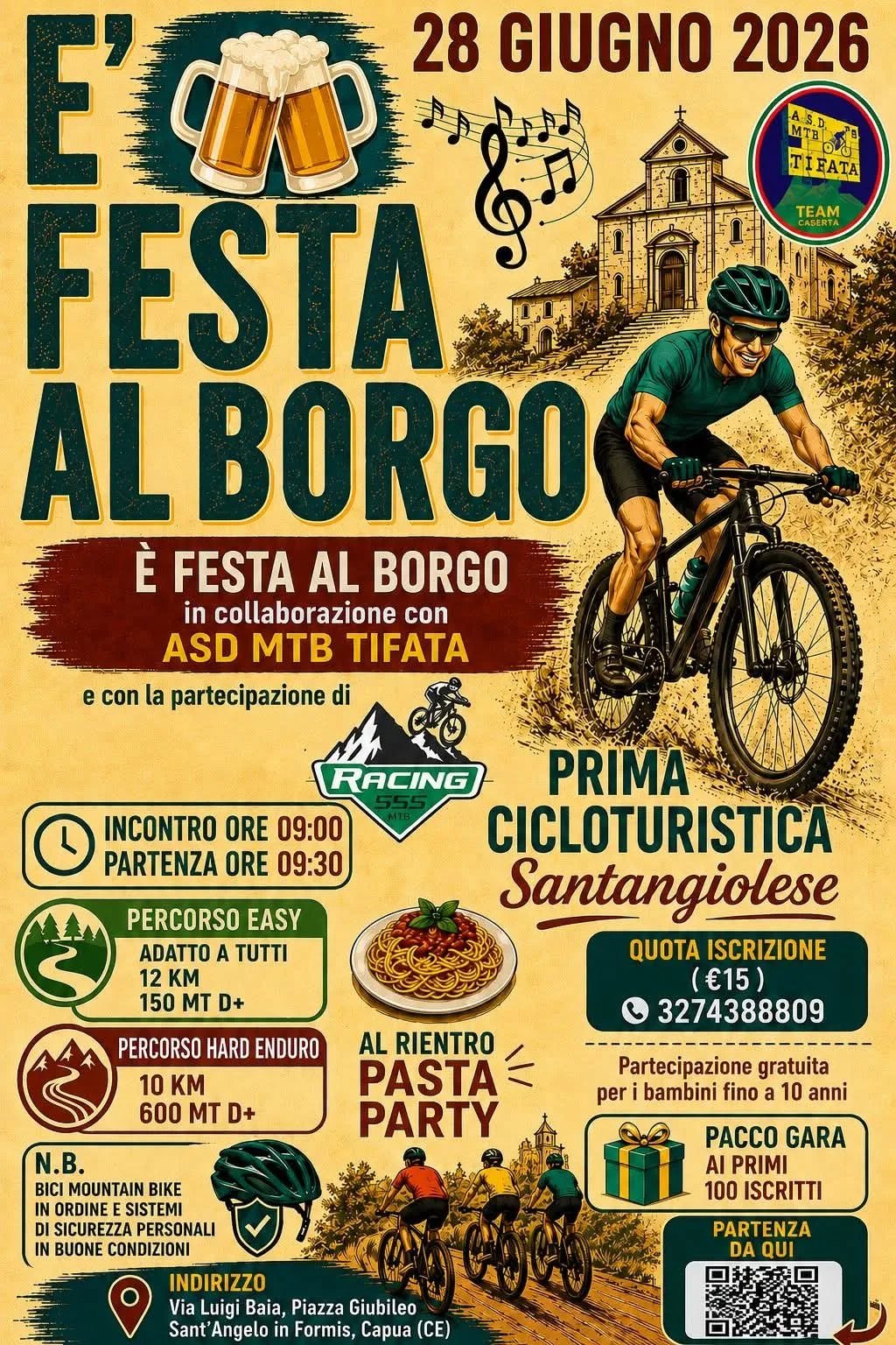 Locandina È Festa al Borgo 2026 a Capua (Caserta)